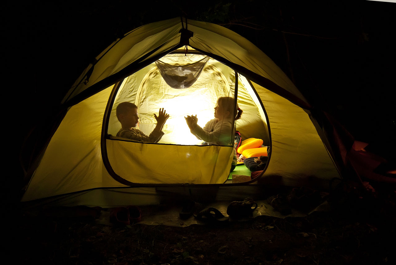 Kids in a 6 person tent