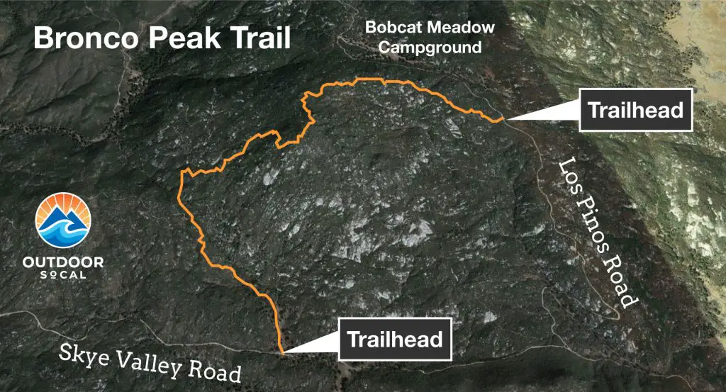 Bronco Peak Trail Map