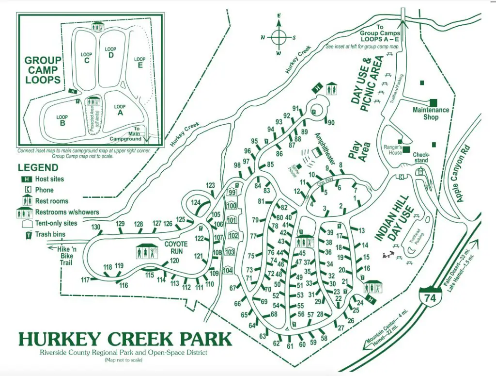 Hurkey Creek Campground Map