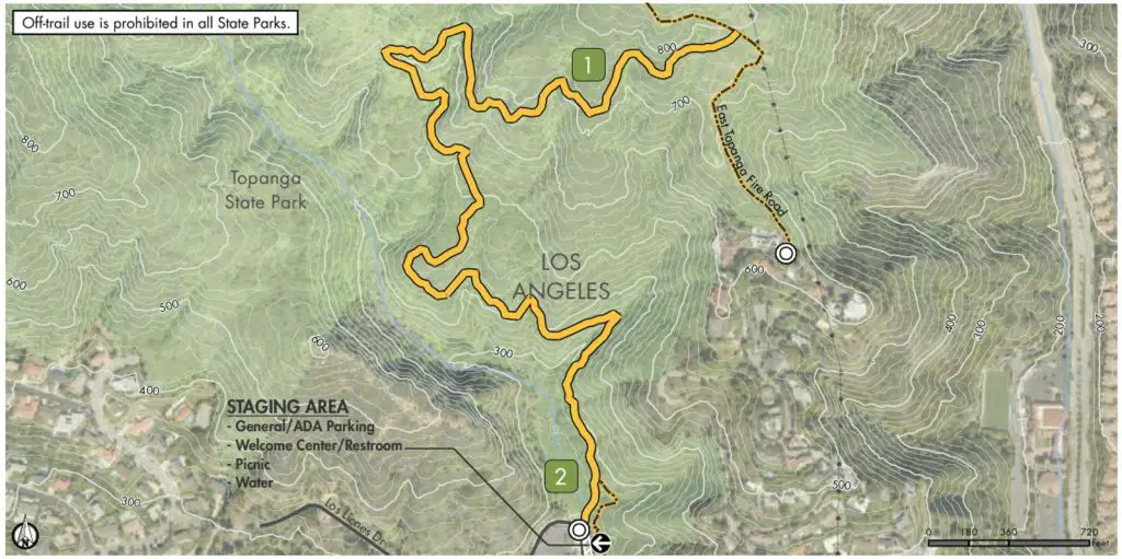 Los Liones Trail Map