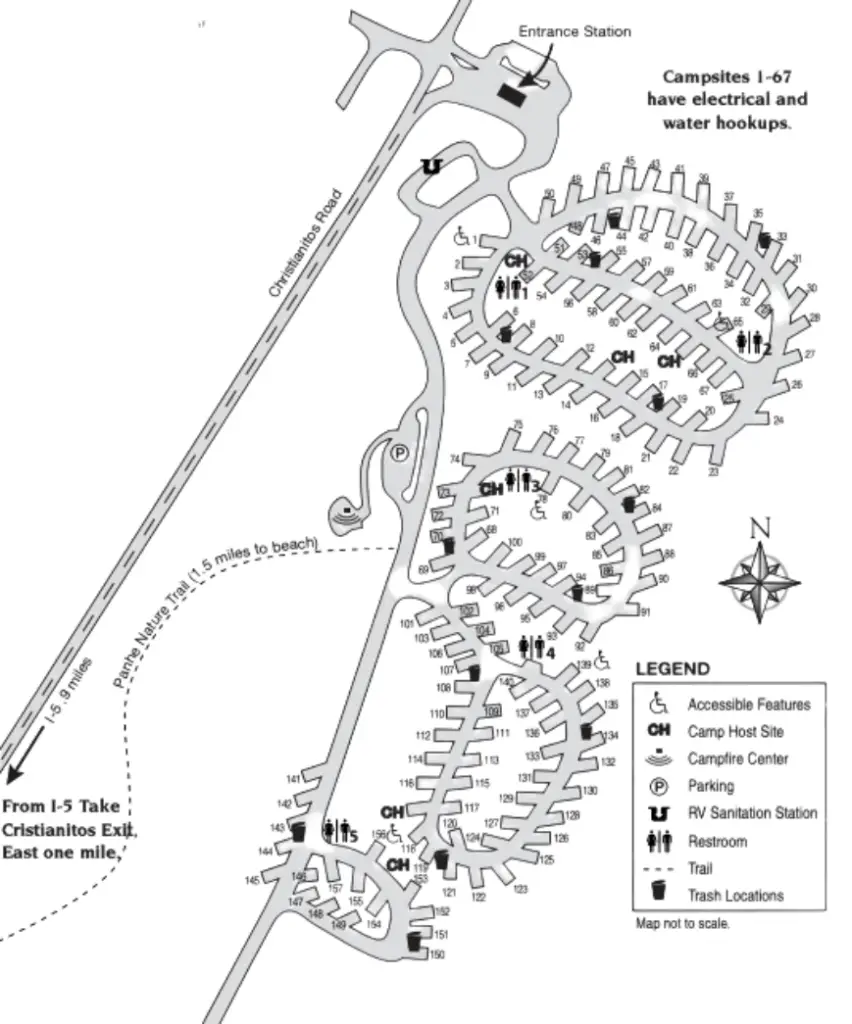 San Mateo Campground Map