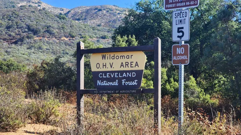 Wildomar OHV sign
