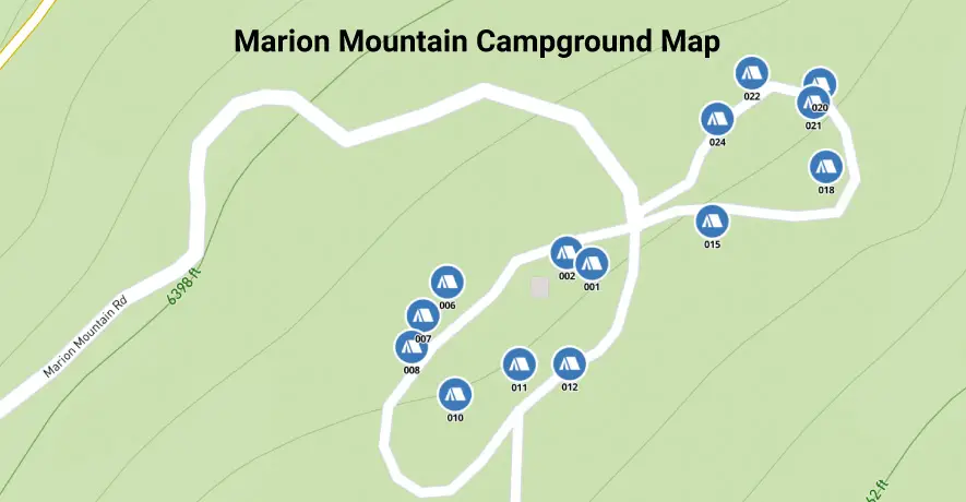 Marion Mountain Campground Map