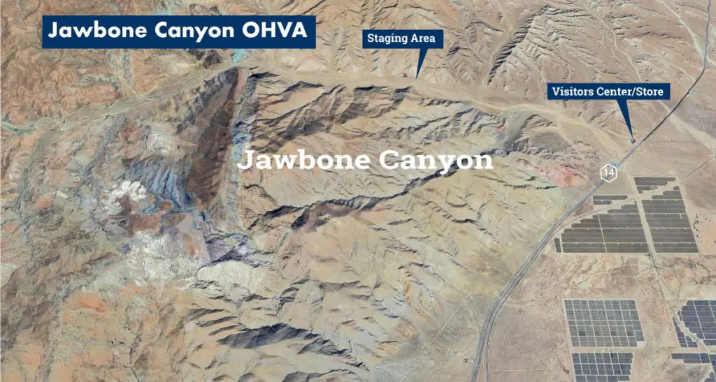 Jawbone Canyon Map