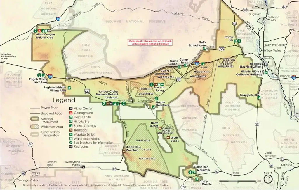 MapMojave Trails National Monument