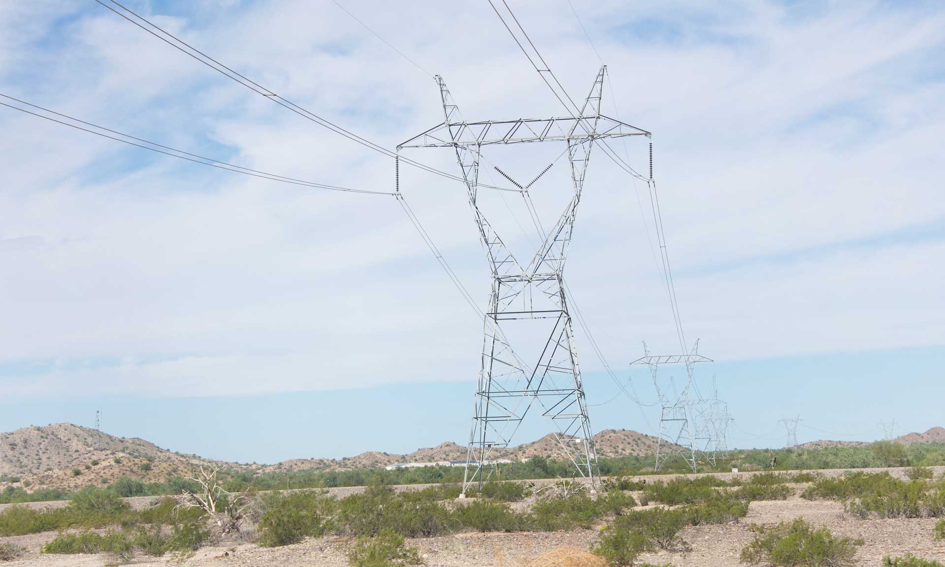 desert powerlines