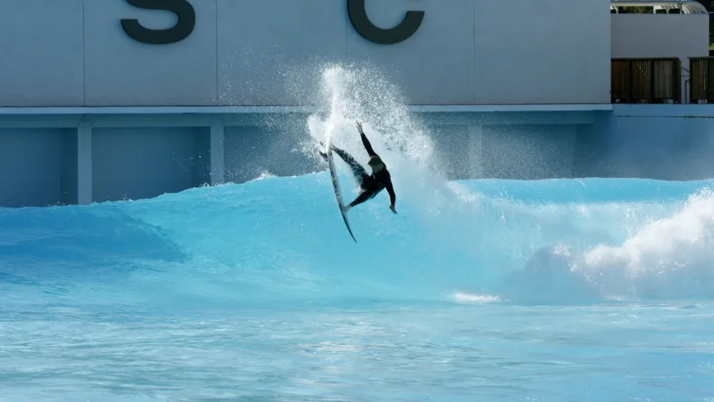 Surfer at Palm Springs surf club
